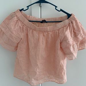 Miss Selfridge off the shoulder flowery blouse